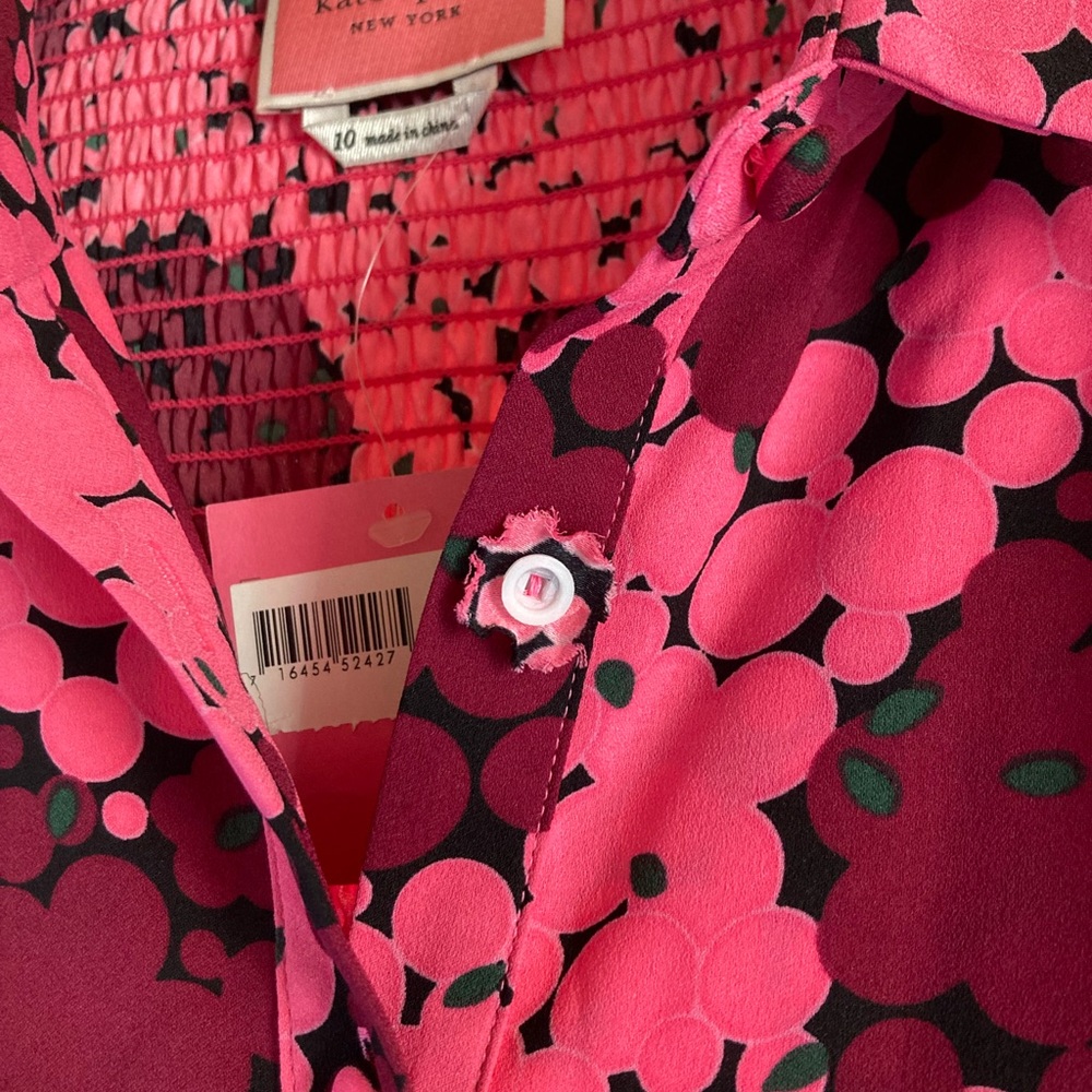 Kate Spade Bubble Dot Smocked Dress - Picture 6 of 9